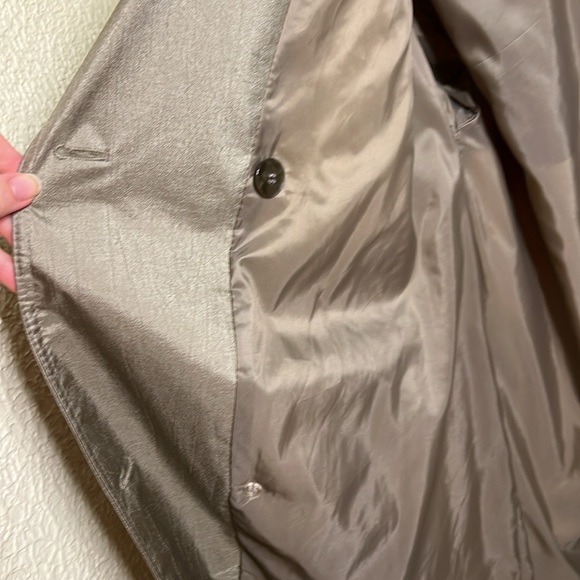 Worthington Essentials Greenish-Grey Unisex Trench Coat - Picture 7 of 11